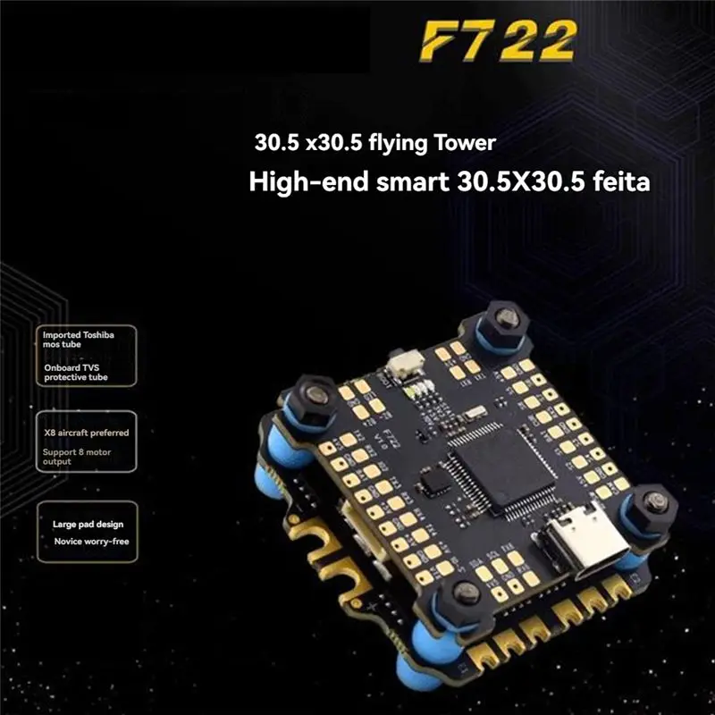 ABXE-F722 V1 4 In1 Electric Control For FPV Crossover F7 Flying Tower BLHELI-8-Bit 80A Brushless Motor Electric Tuning B