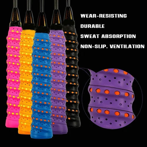 Imagen 2 del producto Overgrips de tenis, cinta de agarre para raqueta de tenis, bandas elásticas de PU de 110cm, Protector de mango antideslizante, suministro de raqueta de tenis