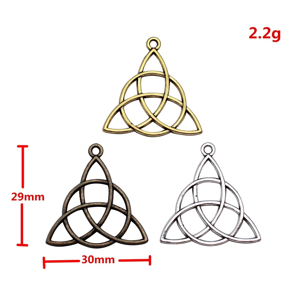 Celtic Witch Knot Charms Interlace Knot Talisman Pendants Mini Small Irish Amulet Charms For Earrings DIY Craft For