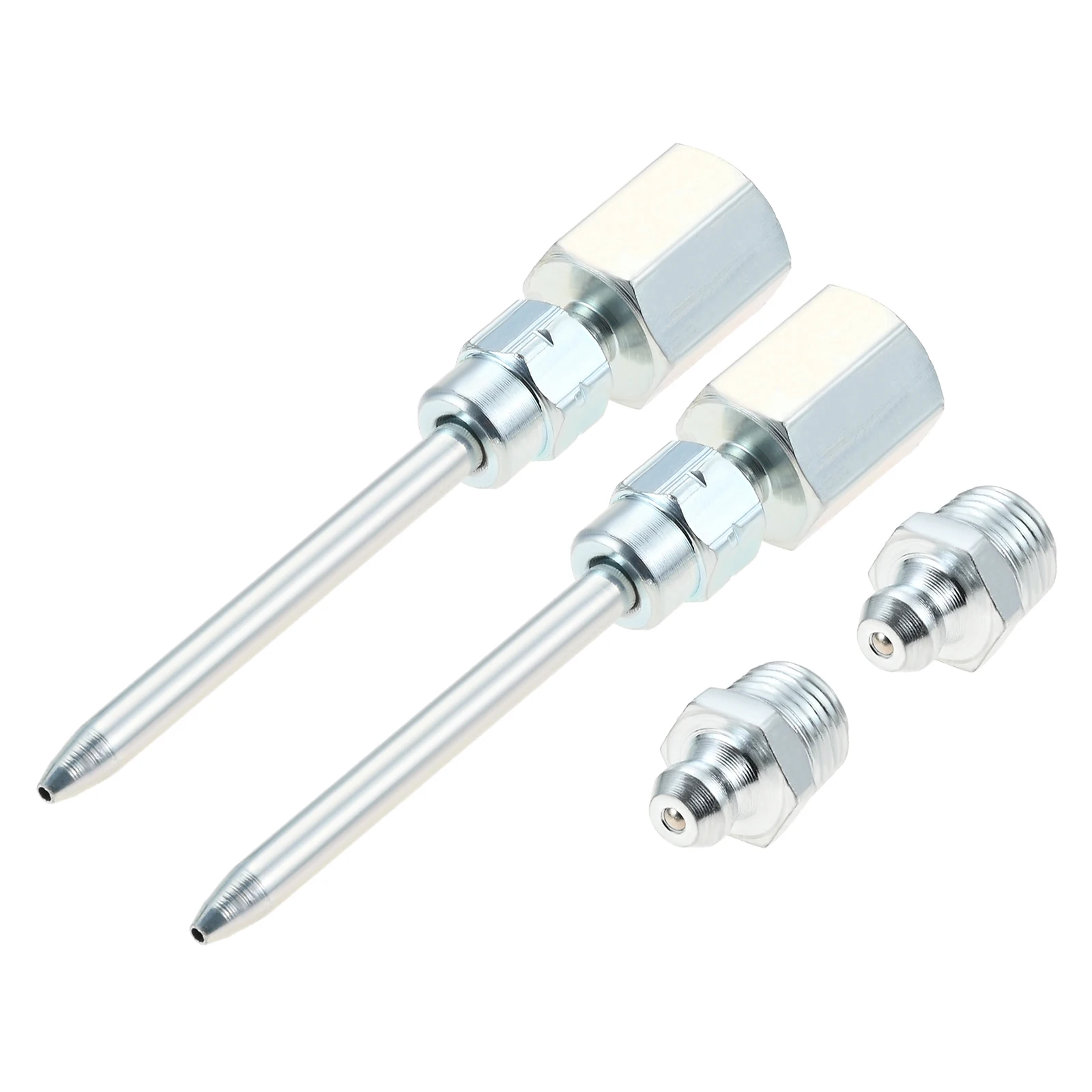 2 حزمة فوهة إبرة الشحوم محول شحم إبرة ضيقة مع 1/8 "NPT المواضيع إبرة الشحوم المناسب لأجزاء معدنية للسيارات