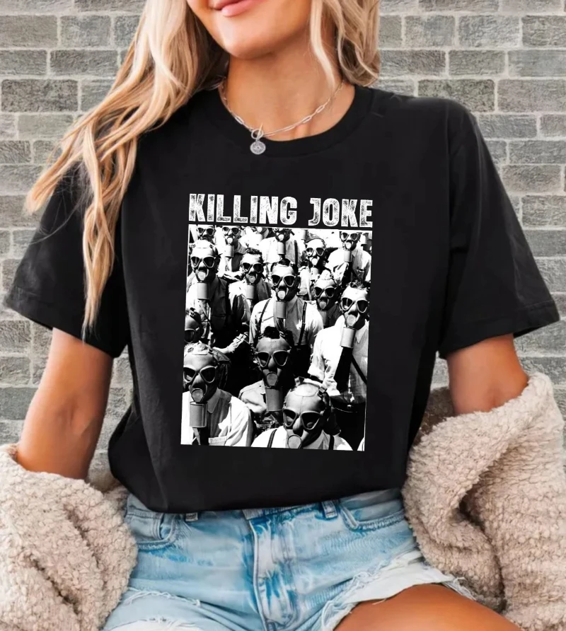 Killing Joke post punk industrial style T-shirt classic rock music enthusiast gift  Couple's pure cotton streetwear shirt