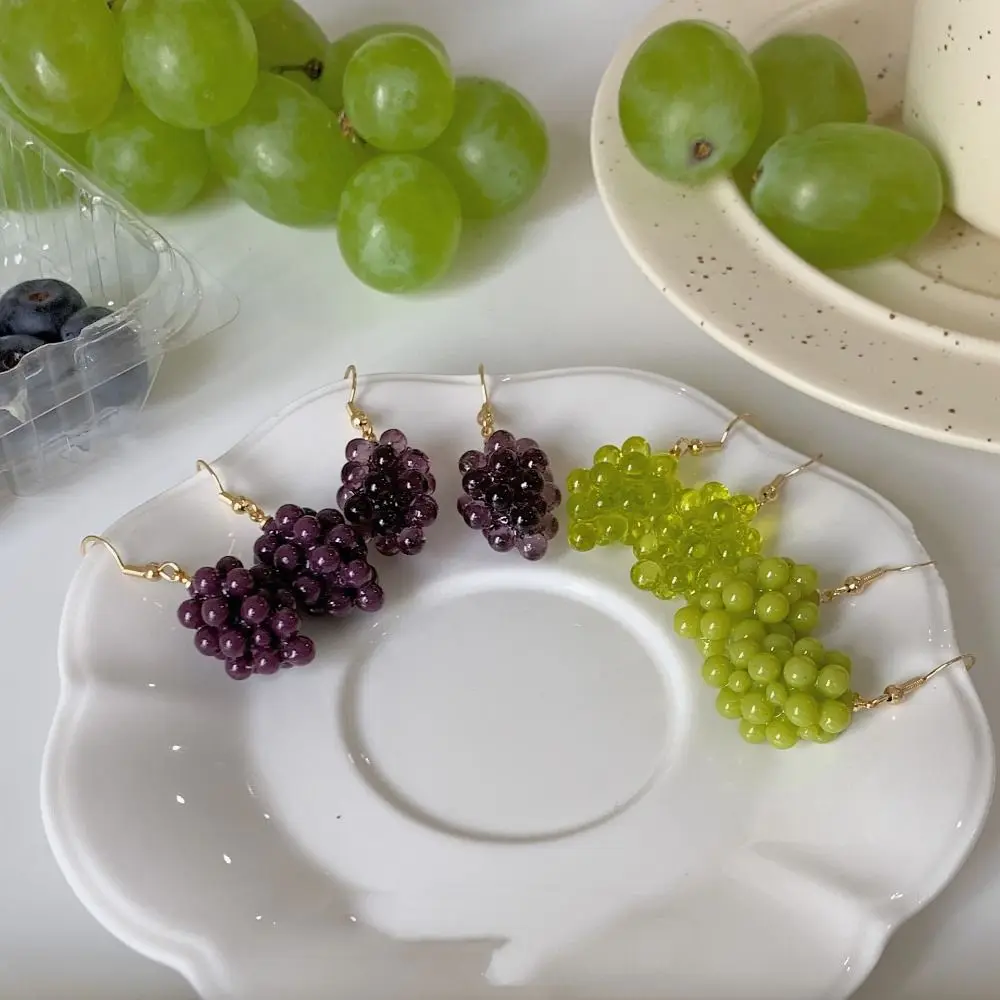 

2PCS Grape 3D Fruit Charm Resin Ornaments Pomegranate Honey Peach Jewelry Making Ornaments Mini Cute Pendant Accessories DIY