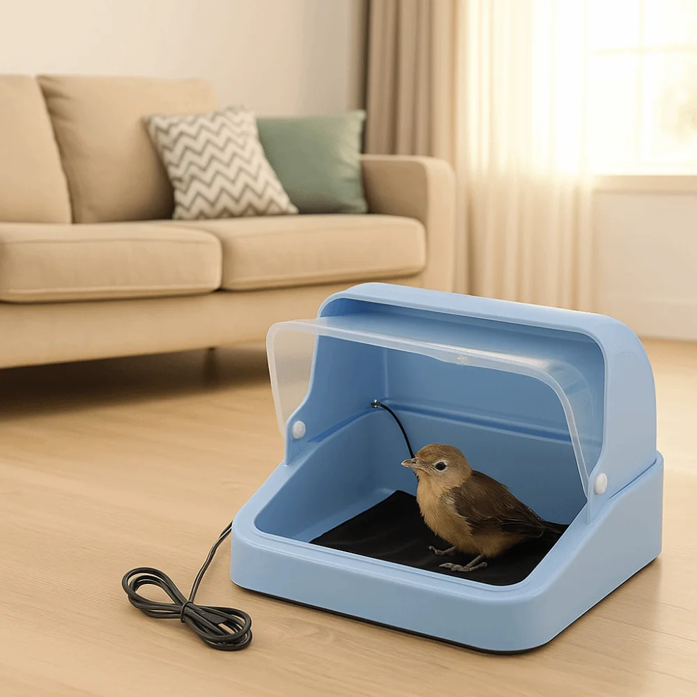 Visual Bird Incubator Adjustable Heat 3-speed Adjustment Chick Brooder Thermostat Controlled Bird Brooding Box Poultry Habitat