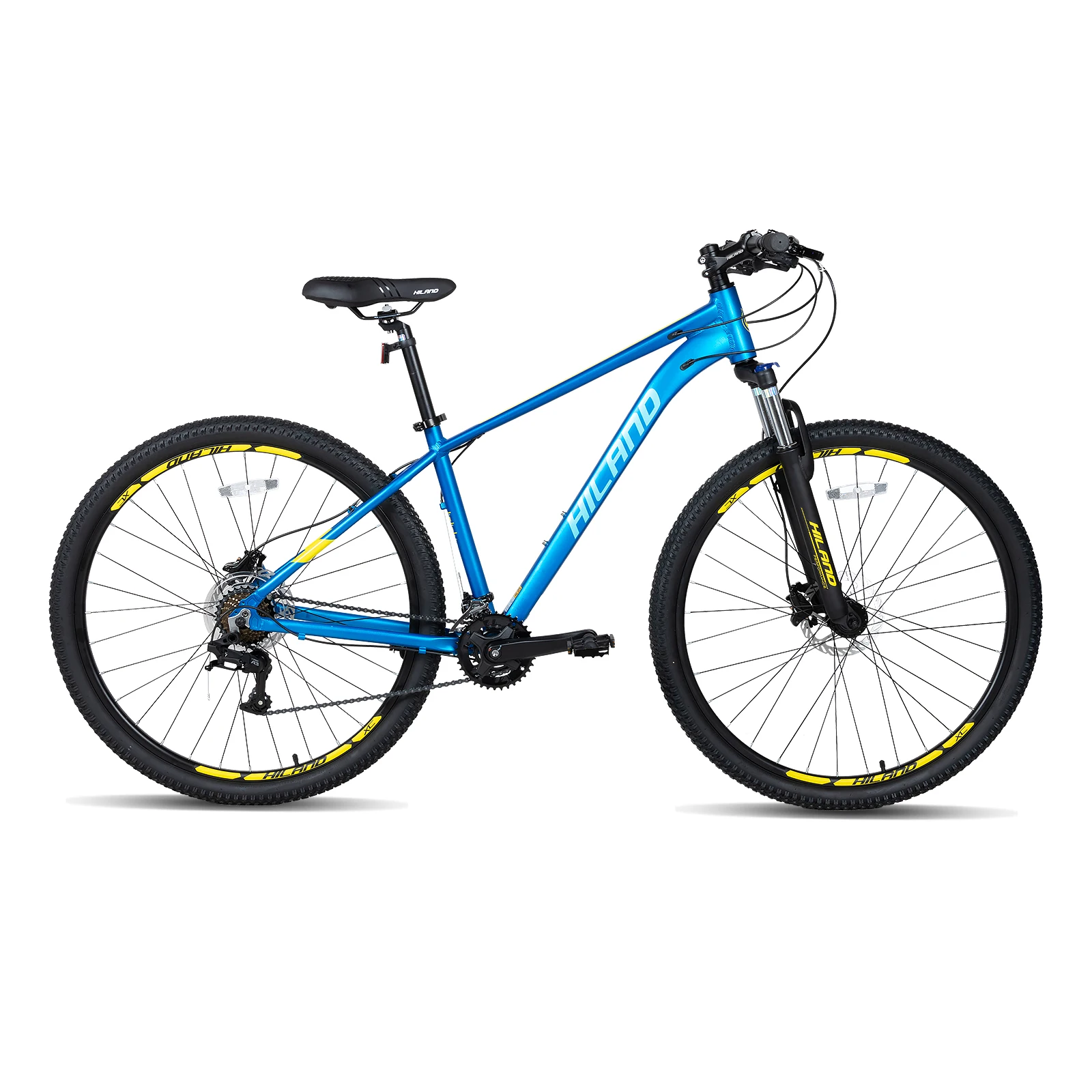 Hiland 29 Inch Mountain Bike for Men Adult Bicycle Aluminum Hydraulic Disc-Brake 16-Speed with Lock-Out Suspension Fork