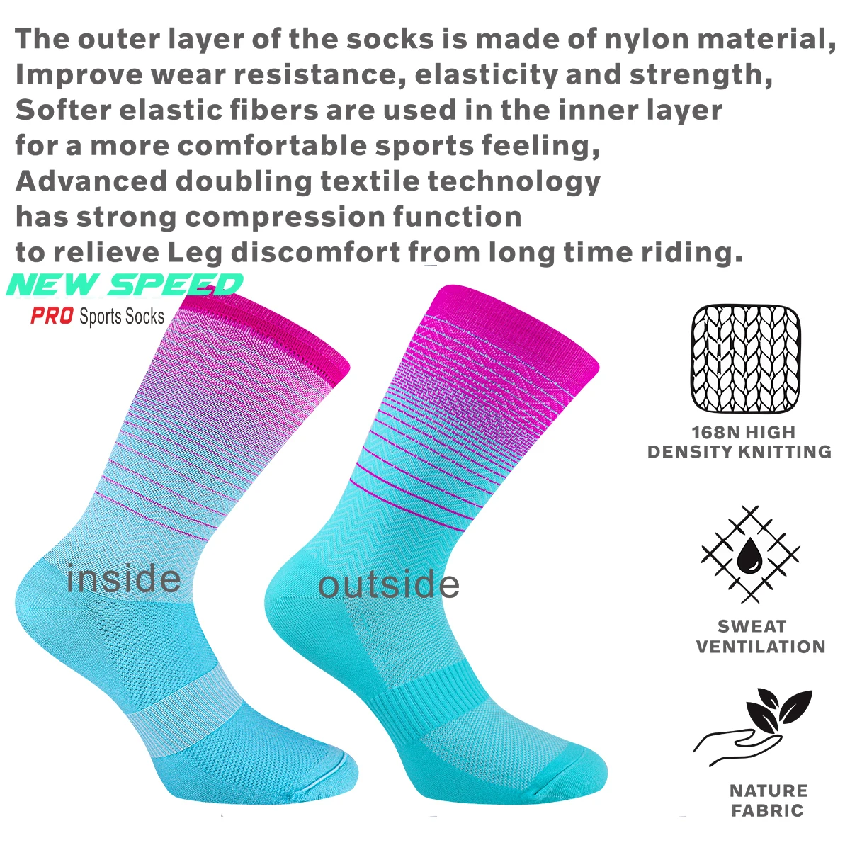 Cycling TIMUBIKE Men Sport Socks Socks Unisex Outdoor Sports Socks Bike Footwear for Road Bike Socks Running Basketball