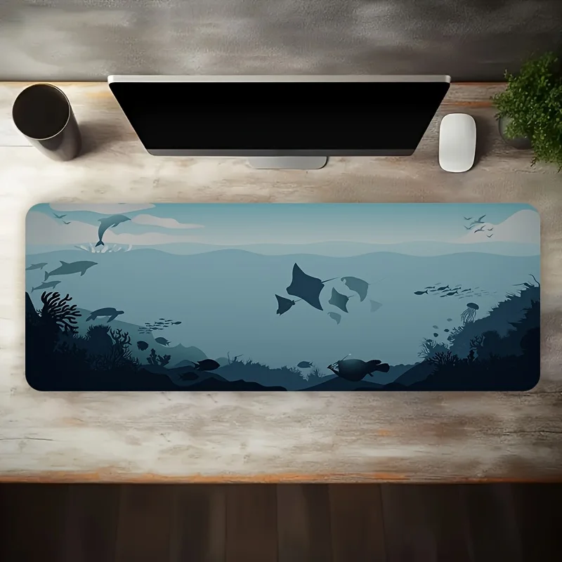 

Durable Gaming Mouse Pad Professional Desk Mat Smooth Cloth Surface Natural Rubber Base for Home Office PC Laptop Work Desk Offi