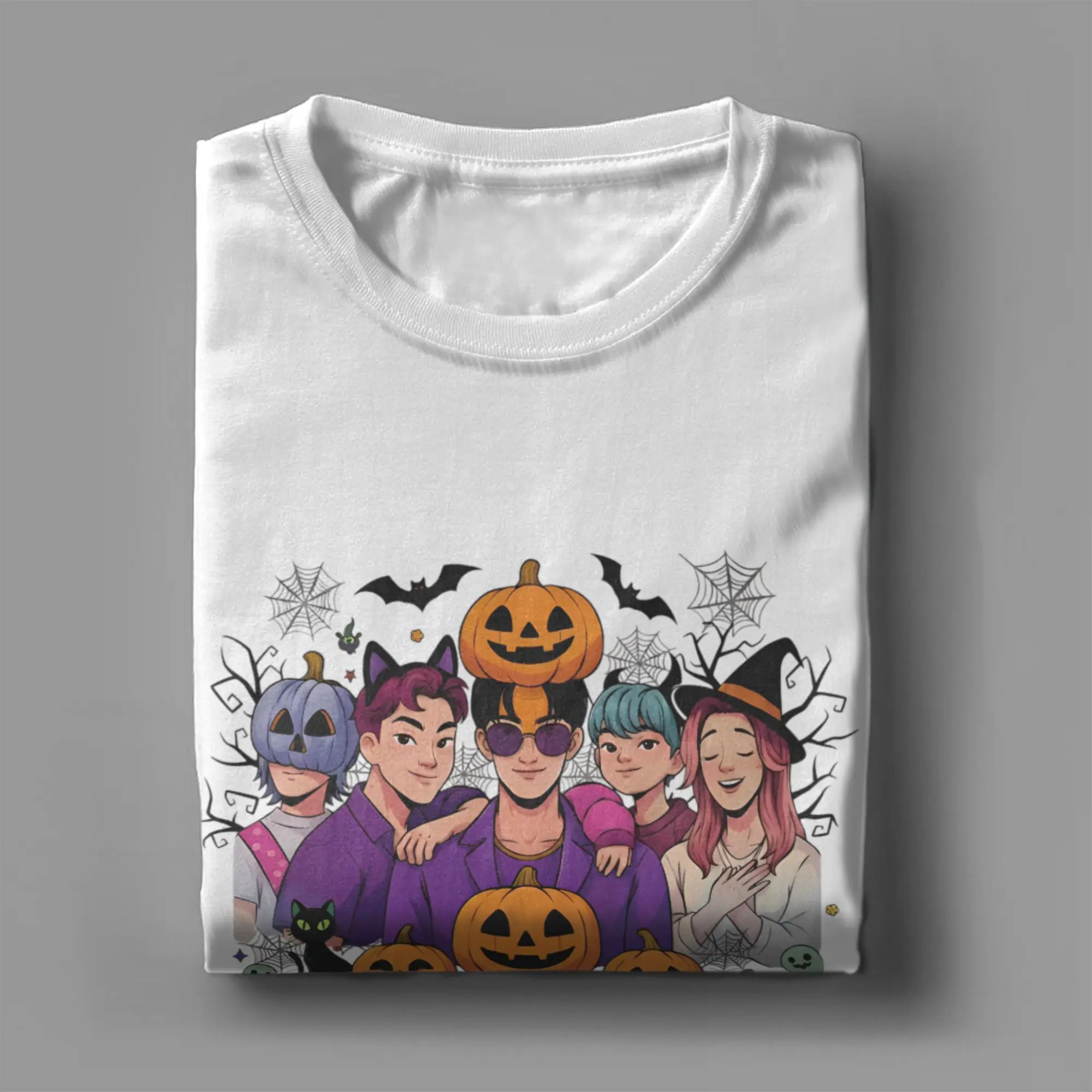 الرجال هالوين هنتركس ساجا بنين تي شيرت قطنية عالية الجودة تيز الصيف مضحك قصيرة الأكمام تي شيرت الهيب هوب عادية تي شيرت حجم كبير