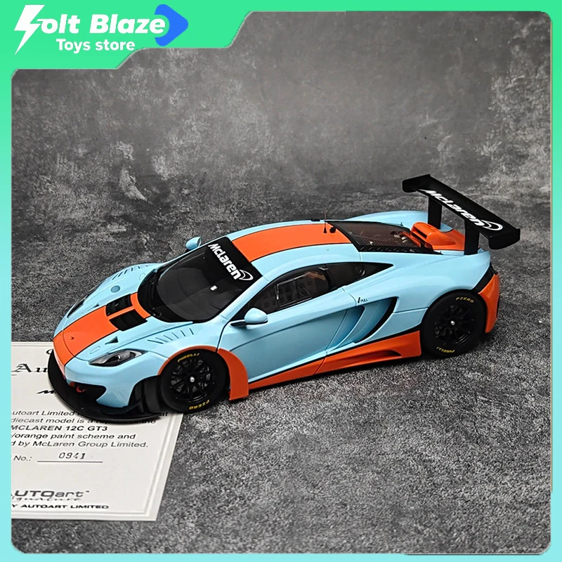 

Autoart 1/18 McLaren 12C GT3 Gulf Oil Livery Diecast Car Model Simulation Collection Cars Model Room Display Model Boy Toys Gift