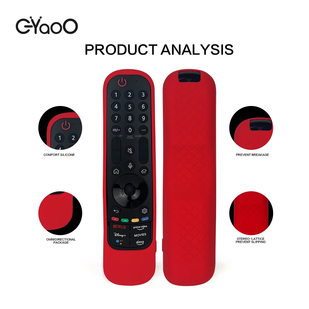 Silicone Protective TV Remote Case Compatible with LGTV AN-MR21GA MR22GA Smart TV Cover Magic Remote Case Sleeve Holder