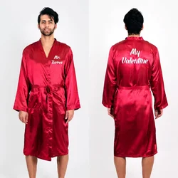 Mr Custom Robe Groom Satin Robes Personalized Mens Robes Groomsmen Robes Gift for Honeymoon Wedding Robes Groom Custom Dressing