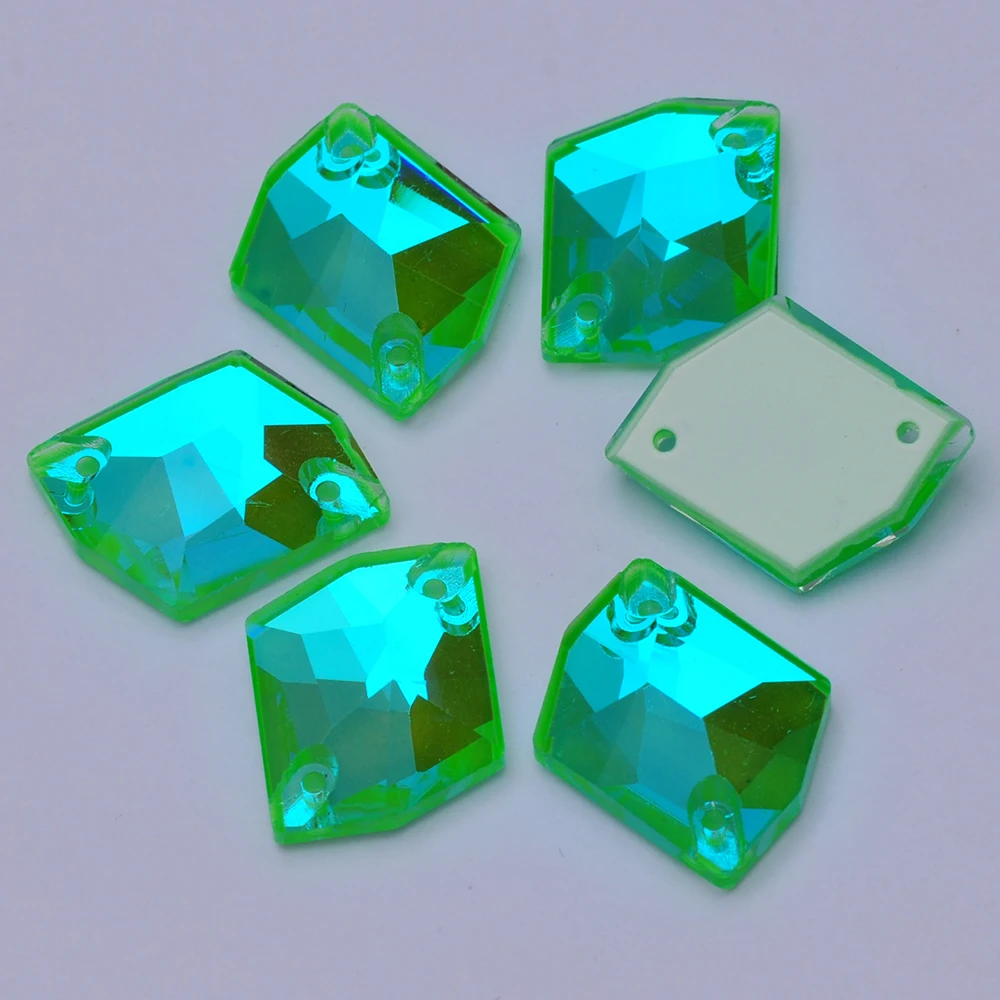 PUBRILEX Neon Cosmic Flatback Strasssteine zum Aufnähen, Glasperlen für DIY-Nähprojekte, Kristalle für Handarbeiten und Kleidungsdekoration – Detail 5