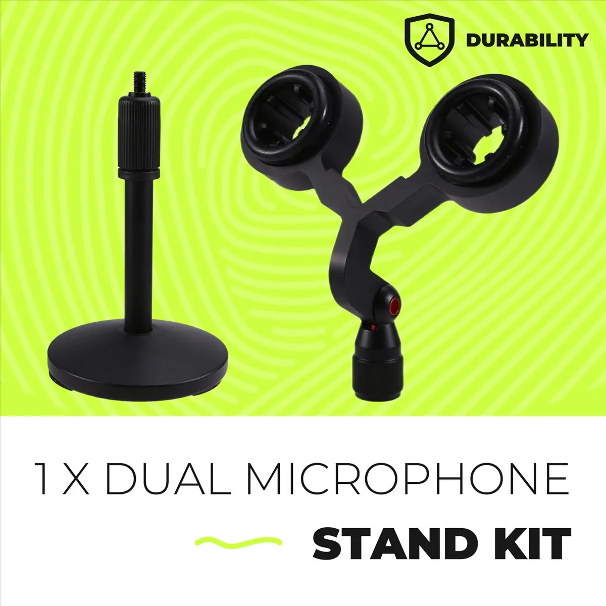 Dual Microphone Stand Kit for Universal Twin Support Shock Mount Presidential Microphone Installation