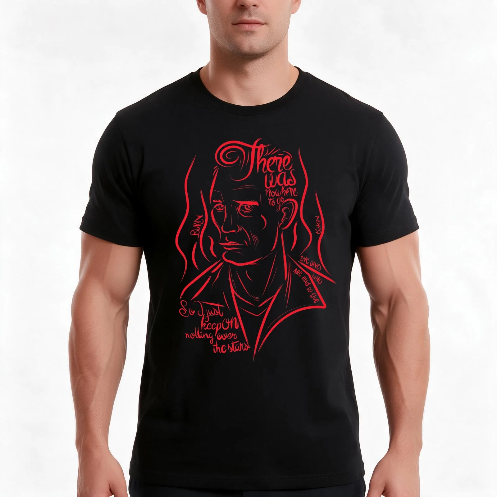 Jack Kerouac T-Shirt Summer Casual Cotton Tee Oversized Streetwear Tops Vintage Graphic Print Loose Fit Short Sleeve
