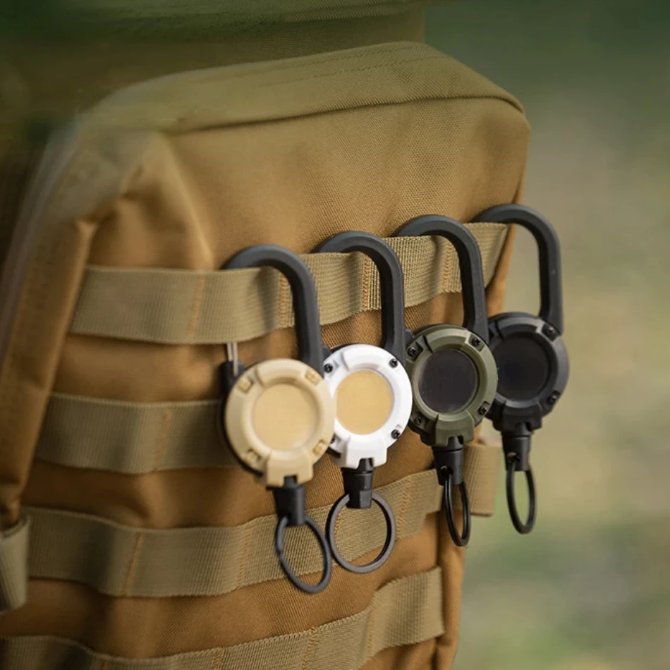 

1Pcs Anti-theft Metal Easy-to-pull Buckle Rope Elastic Keychain Sporty Retractable Key Ring Anti Lost