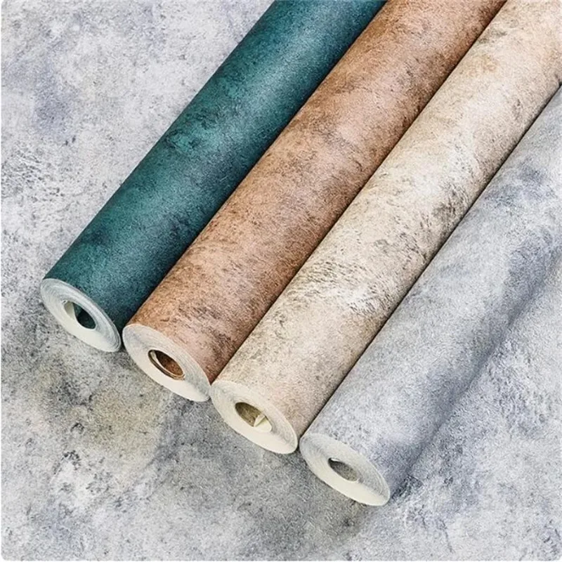 

Diatom Mud Pure Pigment Wallpaper French Retro Nostalgic Industrial Style Old Cement Pattern Grey Wallpapers Home 0.53*9.5m