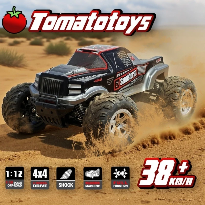 

Масштаб 1/12, высокоскоростной внедорожник с дистанционным управлением, 4WD, 2,4G, полностью пропорциональное управление, игрушка с дистанционным управлением для вездехода