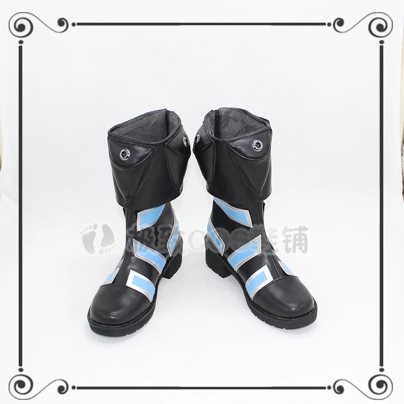 JP Anime Film GANTZ O Kato Masaru Yamasaki Anzu Cosplay Costume Shoes Black Blue Boots Handmade Faux Leather Boots