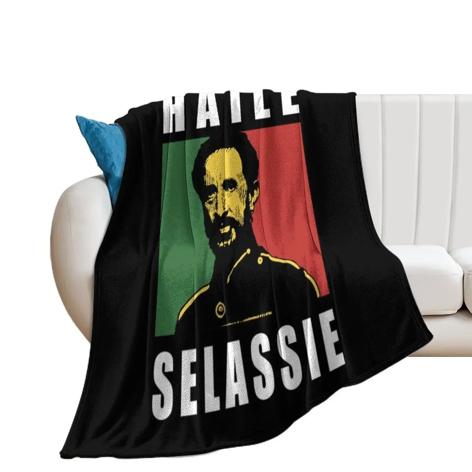 Haile Selassie Throw Blanket Furry Soft Beds Bed Winter beds Blankets