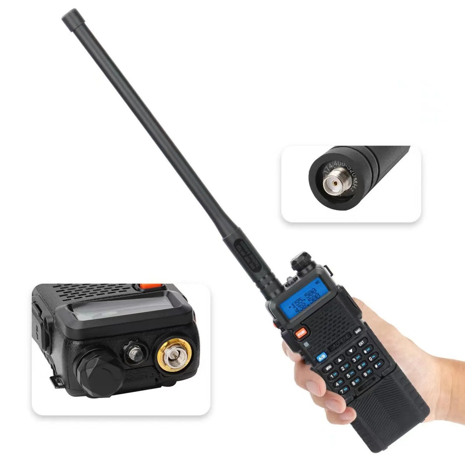 25cm Walkie Talkie Tactical Antenna SMA Female Dual Band For BaoFeng AR-152 UV-5R UV-82 BF-888S BF-88A Two Way Radio Accessories