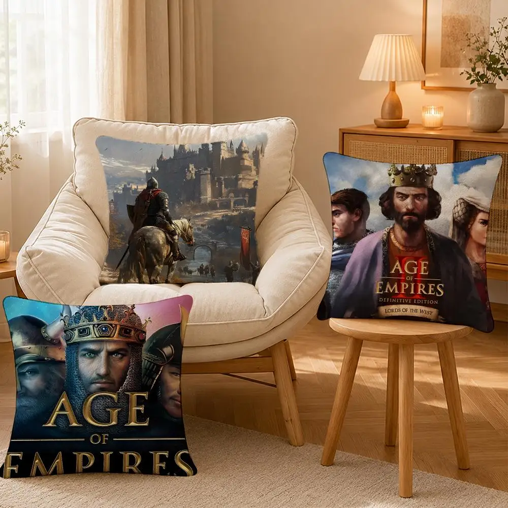 Game Age of Empires Strategy Cushion Cover Personalized Short Plush Soft Bedroom Sofa Home Decor Gift