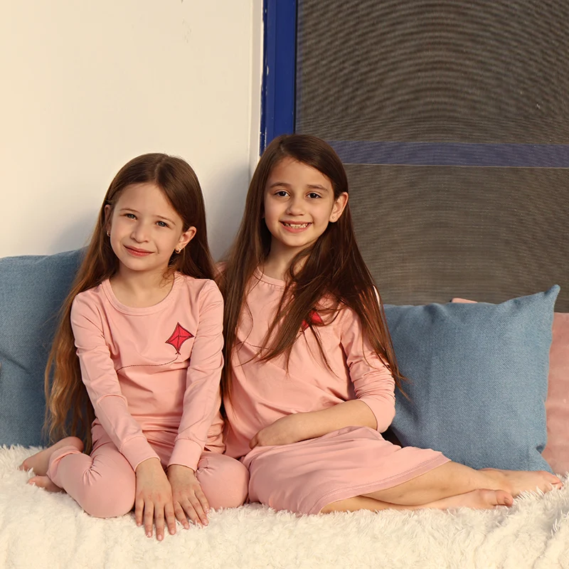 Barcali Modal soft pj family matching clothes kids boys girls baby pink and blue spring summer casual clothing