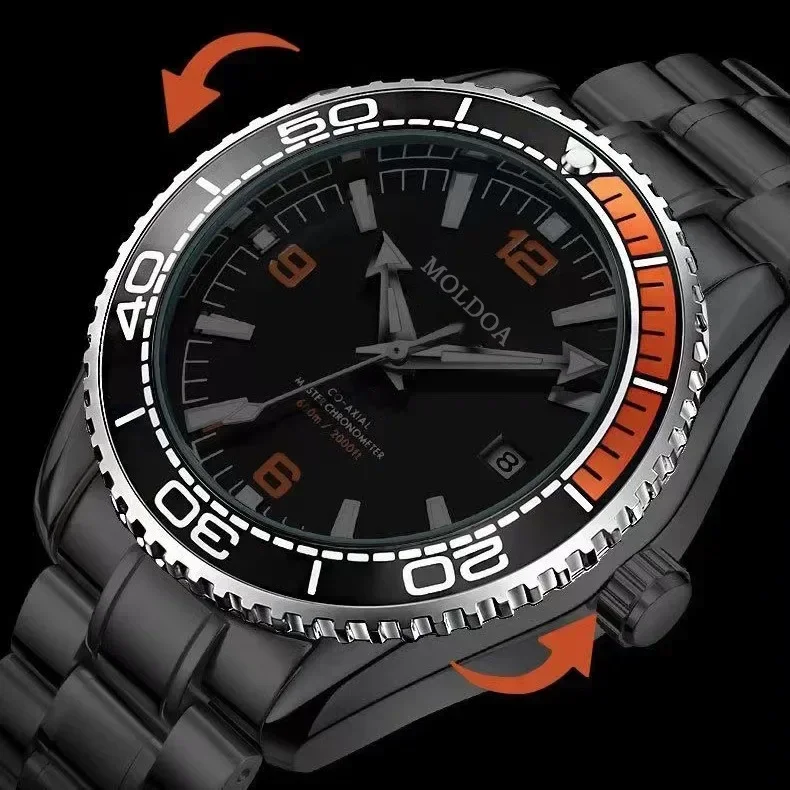 Automatic Movement Mens Quartz Watches Hollow Calendar Waterproof Luminous Watch Fashion Business Watchs Men's Gift Reloj Hombre