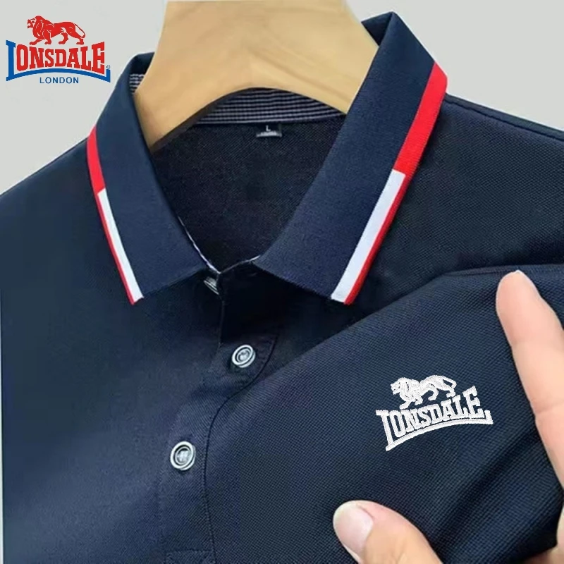 Nueva camiseta Polo bordada de marca de verano para hombre, camiseta de manga corta informal cómoda y transpirable de alta calidad a la moda