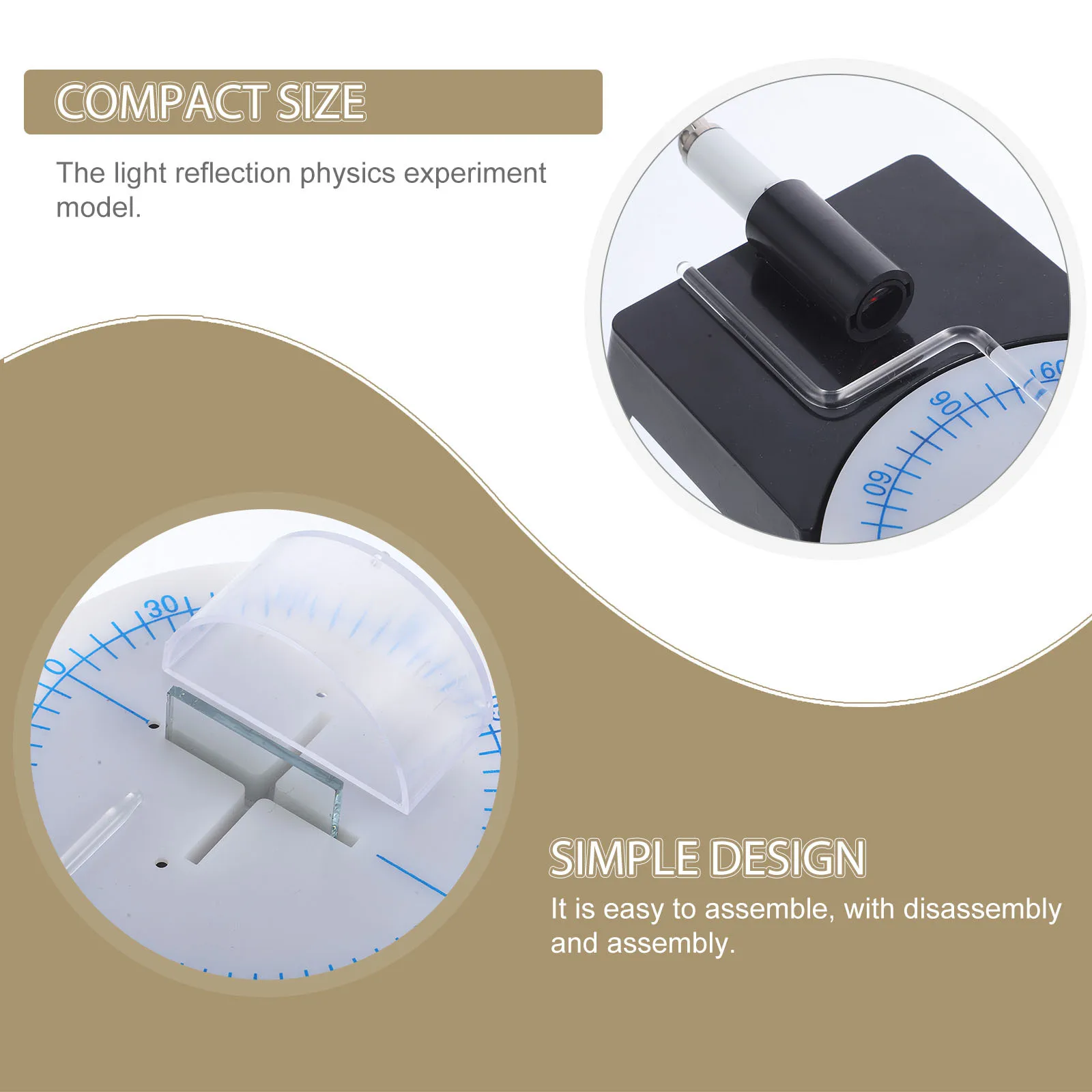 1Set Optical Experiment Equipment Durable Plastic Light Reflection Science Educational DIY Kit Improve Kids Hands-on Ability