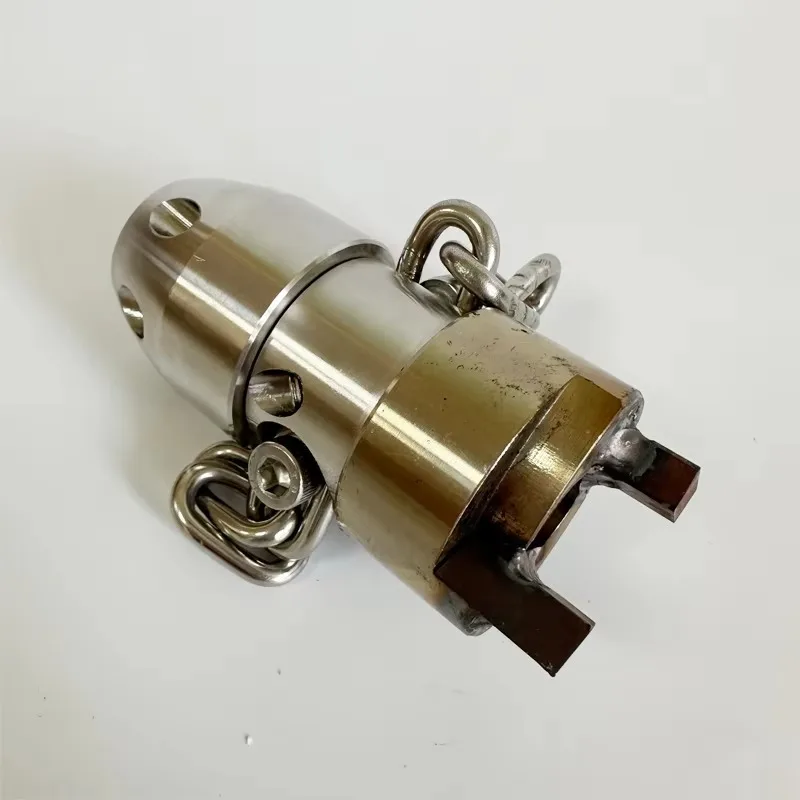High Pressure Dredging Cleaning Ceramics Sewer Jet Rotating Chain Root Cutter Durable Steel Head Rotating Chain Nozzles G1/2 40L