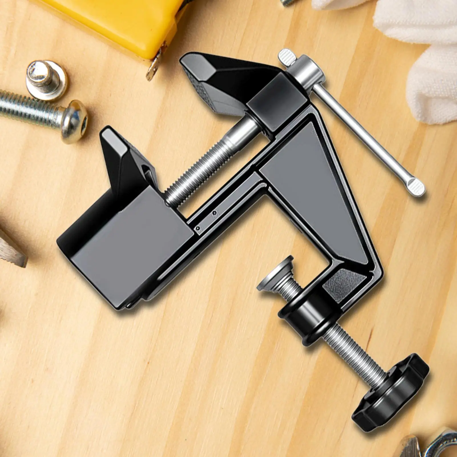 Table Top Vise Portable Adjustable Craft Tool Bench Vise Mini For Artists Professionals Home Workshop Desk Woodworking Carving