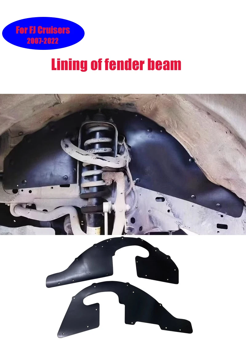 For Toyota FJ cruiser LC120 LC150 fender lining modified girder lining shock absorber cushion lining mud fender accessories