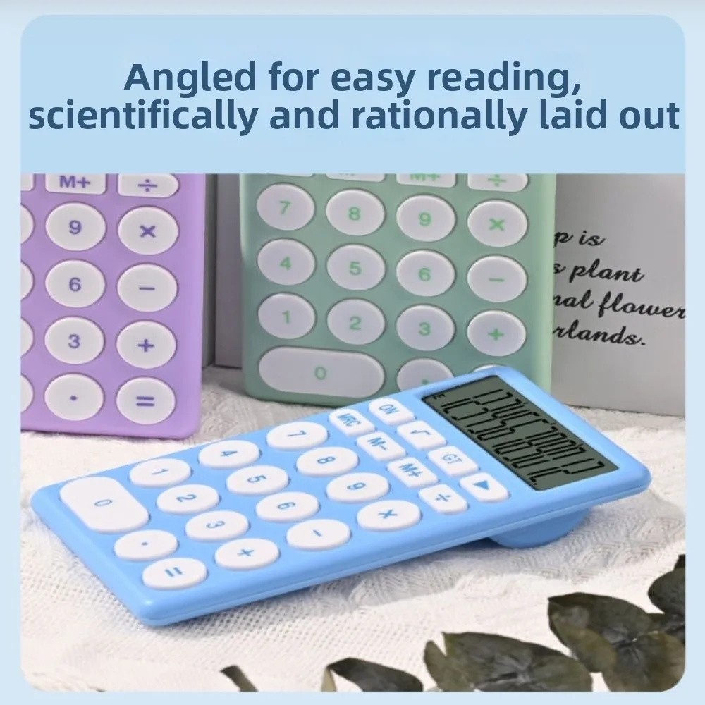 Large Screen Cartoon Calculator Portable Lightweight Pocket Calculator Compact Size Ergonomic Shape Handheld Calculator