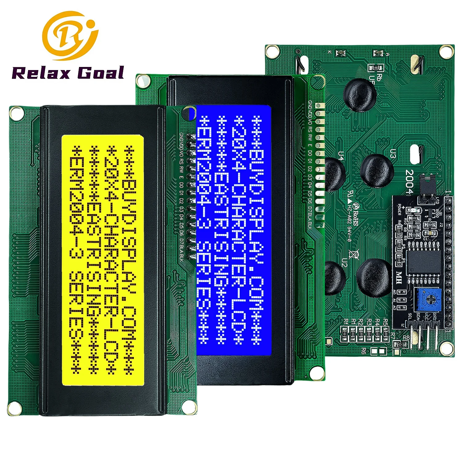 LCD2004A I2C LCD Display Module 20x4 Character 2004A HD44780 LCD IIC/I2C Serial Interface Adapter Blue/Green Screen For Arduino