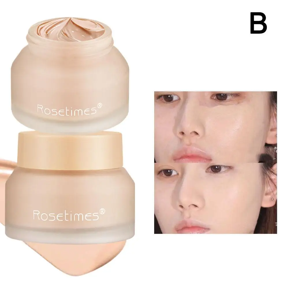 Crema per fondotinta morbida e leggera Trucco impermeabile e resistente al sudore Principianti Controllo dell'olio per il viso Correttore idratante O5U0