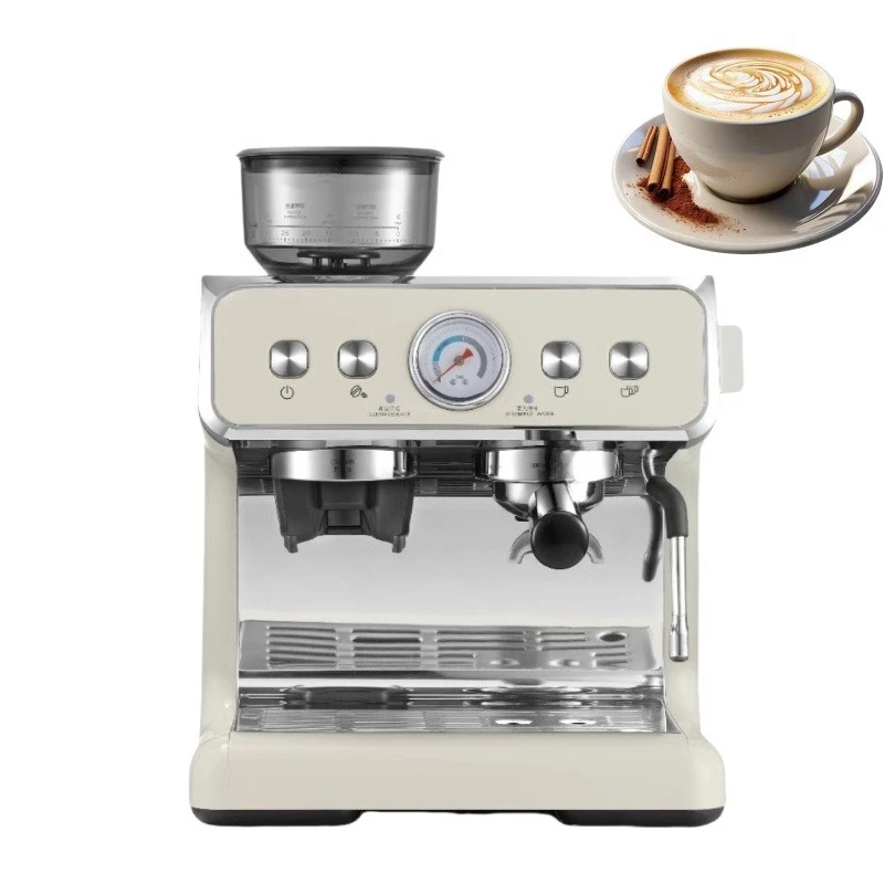 Semi Automatic Mini Espresso Coffee Machine With Grinder for Commercial Electric Coffee Maker Portable