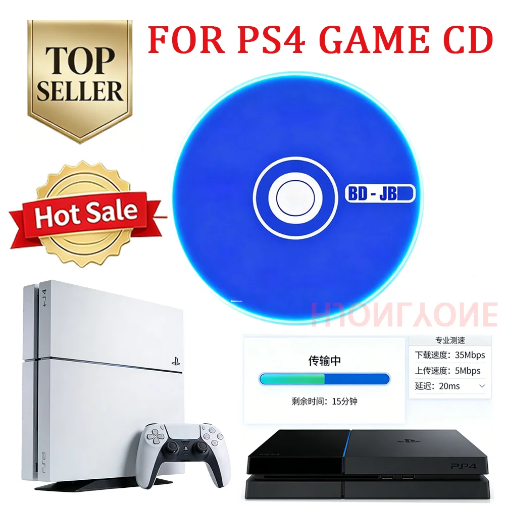 For PS4 12.52 Tinkering Disc Game Hard Drive Bundle Jailbreak Tool for Firmware 9.00-12.52 Preloaded Games Accessory