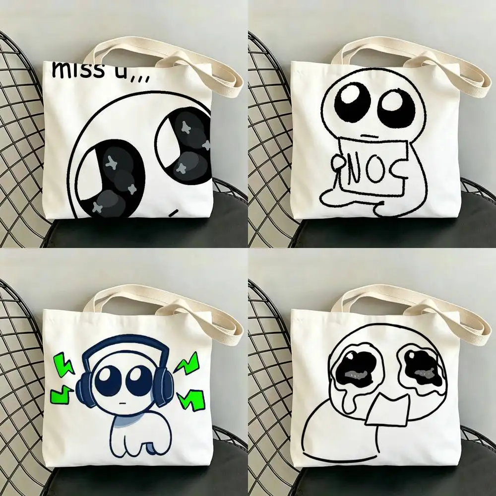 TBH Autism Creature Yippies Storage Bags Double-Sided Print Large Tote Bag Durable Beach Picnic Foldable Gift Eco