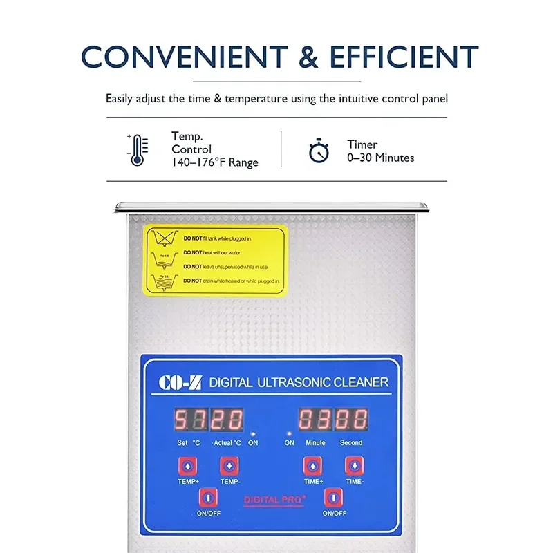 Electric Automatic Desktop Multifunctional Ultrasonic Cleaner 3L Capacity 40kHz For And Automotive