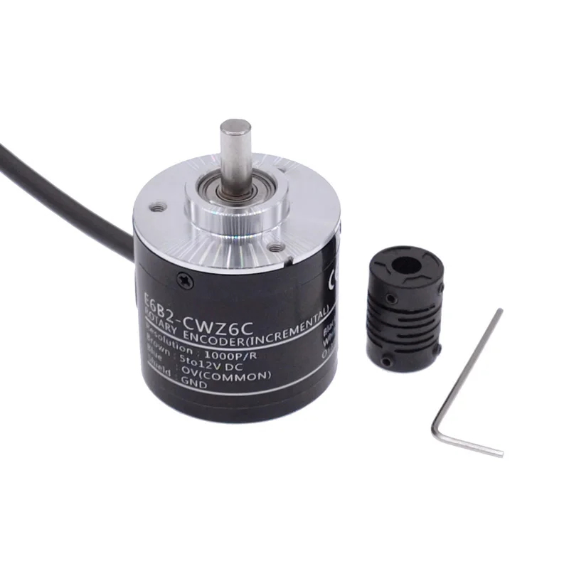 E6B2CWZ6C Rotary Encoder 1500 18000 2000 2048 2500 P/R 5-24V DC NPN output Rotary switch with 2m lin image 6
