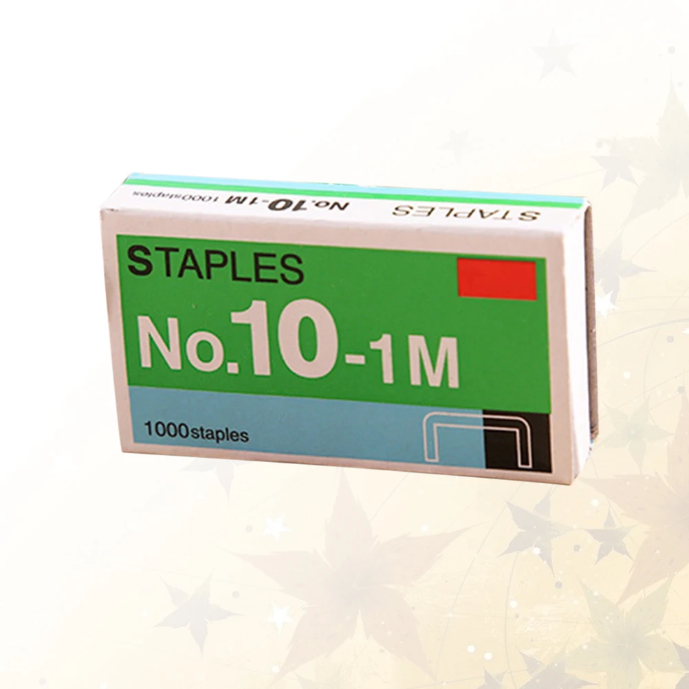 

10 Boxes Desktop Staples Office Home Use Chisel Point Hand Staple Easy Binding Thick Stacks Stainless Steel