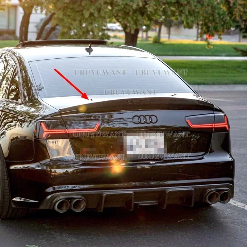 Für Audi A6 C7 2012-2018 HK Stil Glänzend Schwarz Hinten Stamm Deckel Auto Spoiler Flügel Auto Tuning Zubehör teil
