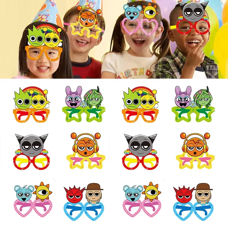12 Stück Sprunkis Partybrillen Geburtstagsdekoration Cartoon-Partyzubehör Kinderbelohnungen Foto-Requisiten Party-Event-Zubehör Souvenir – Detail 4
