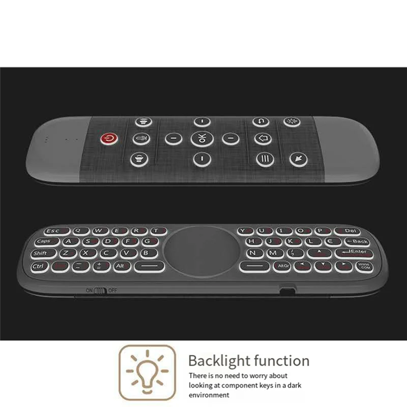 

GW-Q40 Голосовой пульт дистанционного управления 2,4G Беспроводная клавиатура Воздушная мышь ИК-обучение микро-типа с гироскопом с подсветкой