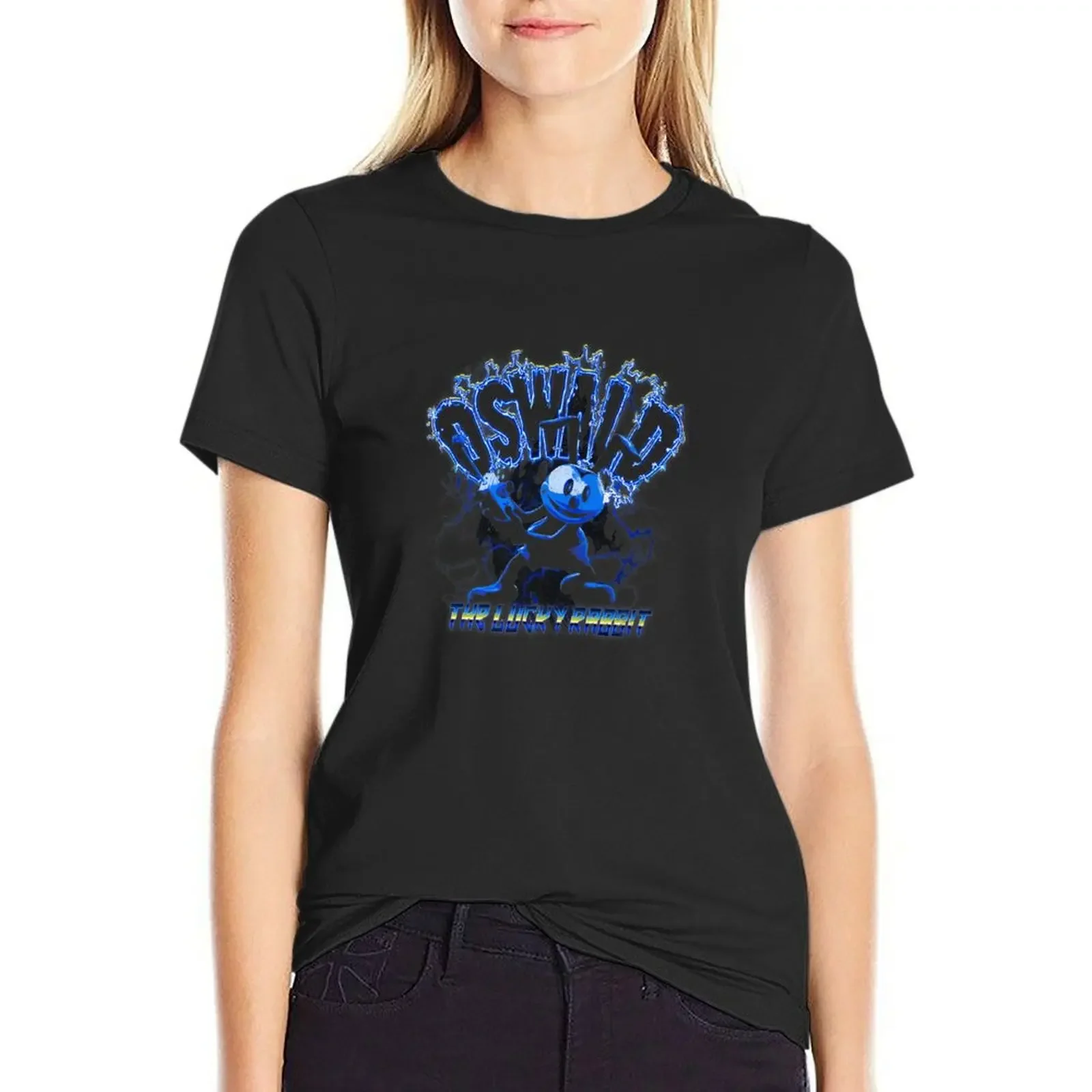

The Lucky Rabbit Portrait Premium T-Shirt animal print customs customs design your own t shirts for Women loose fit