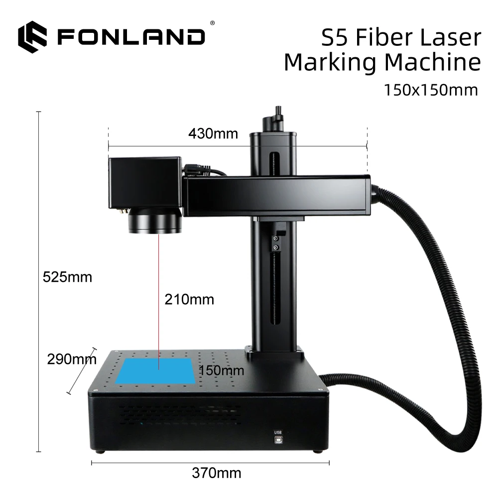 Fonland 20/30/50 واط S5 حفارة آلة ألياف الليزر ل CNC لتقوم بها بنفسك شعار سريع علامة الطابعة العمل مع المجوهرات البلاستيك المعادن السيراميك #2