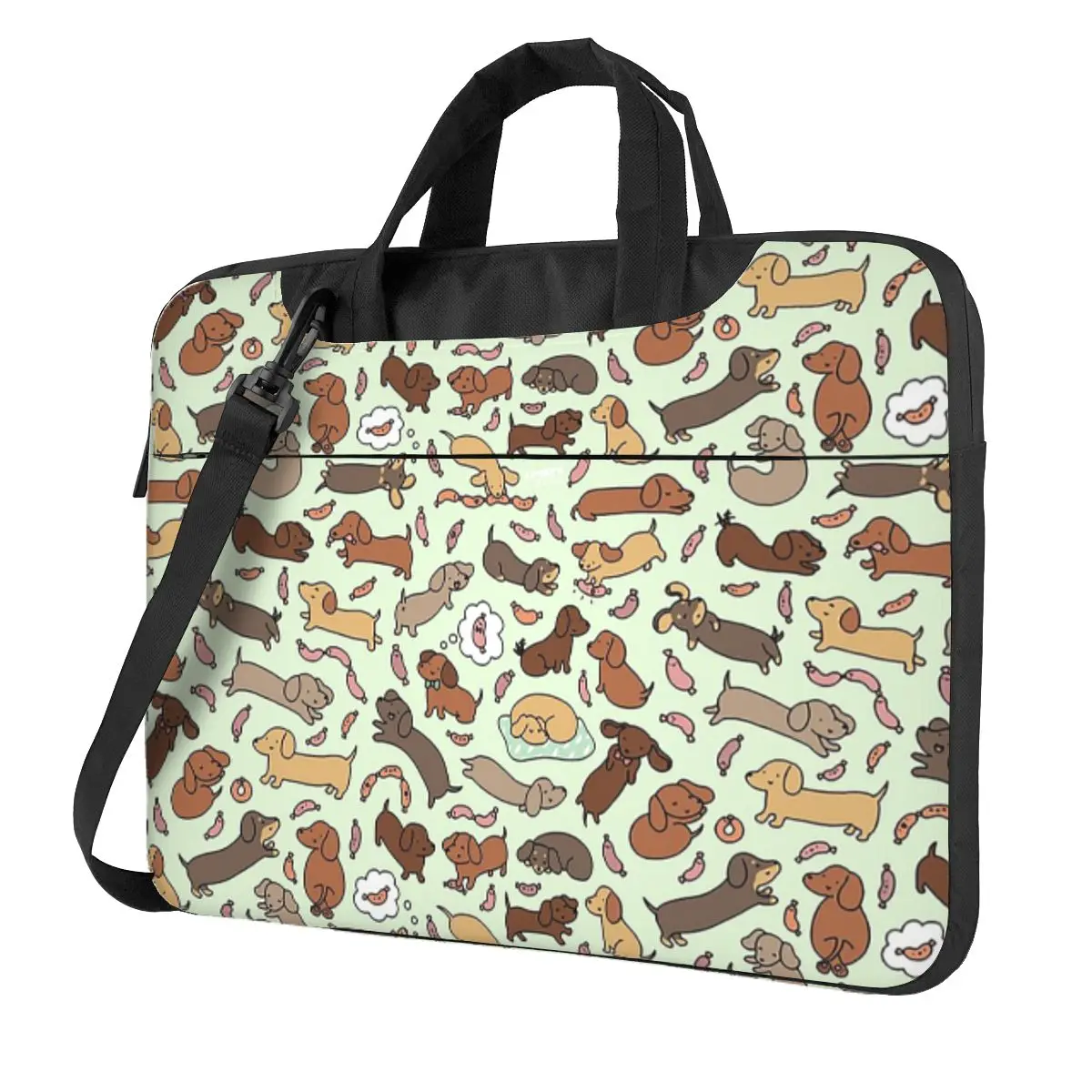 

Wiener Dog Wonderland Crossbody Laptop Bag Case Computer Bag Resistant Protective Notebook Pouch for Macbook Pro Lenovo