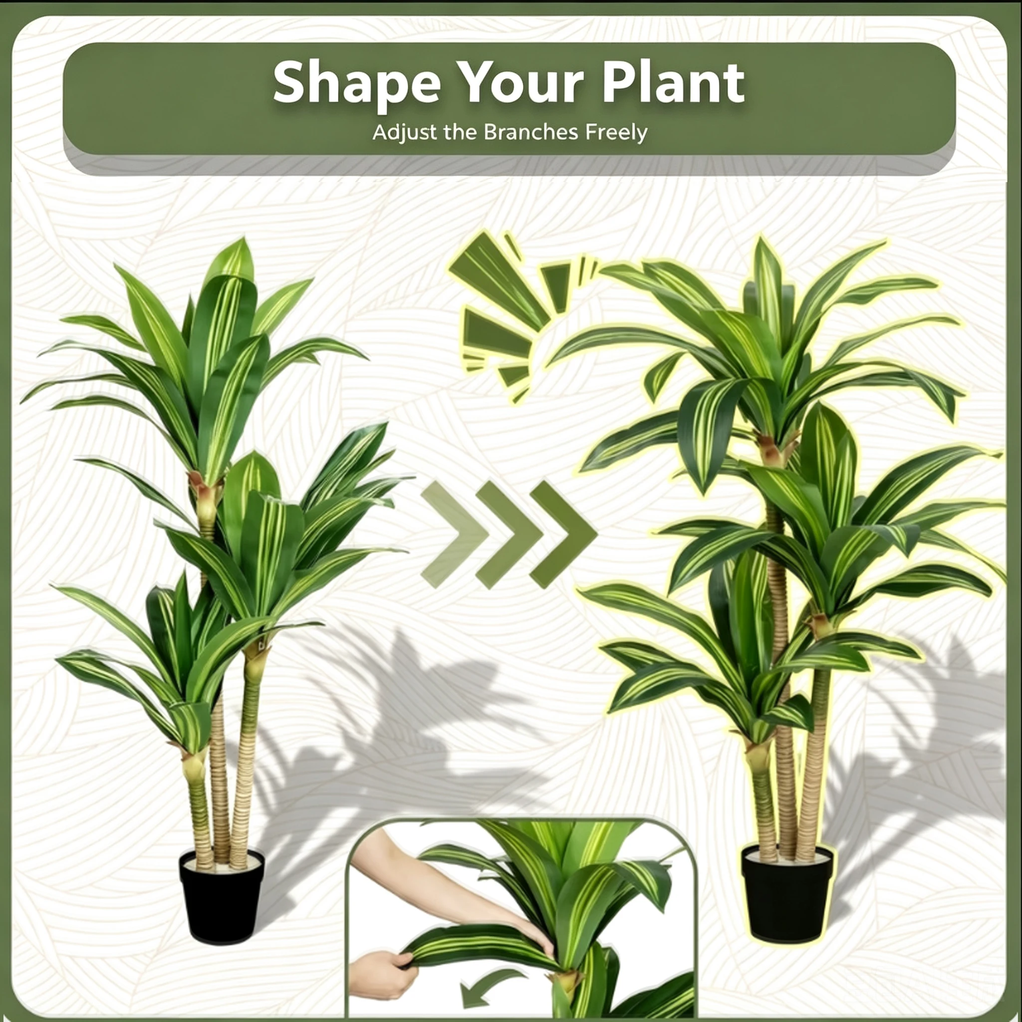 Artificial Dracaena Tree in Pot 4