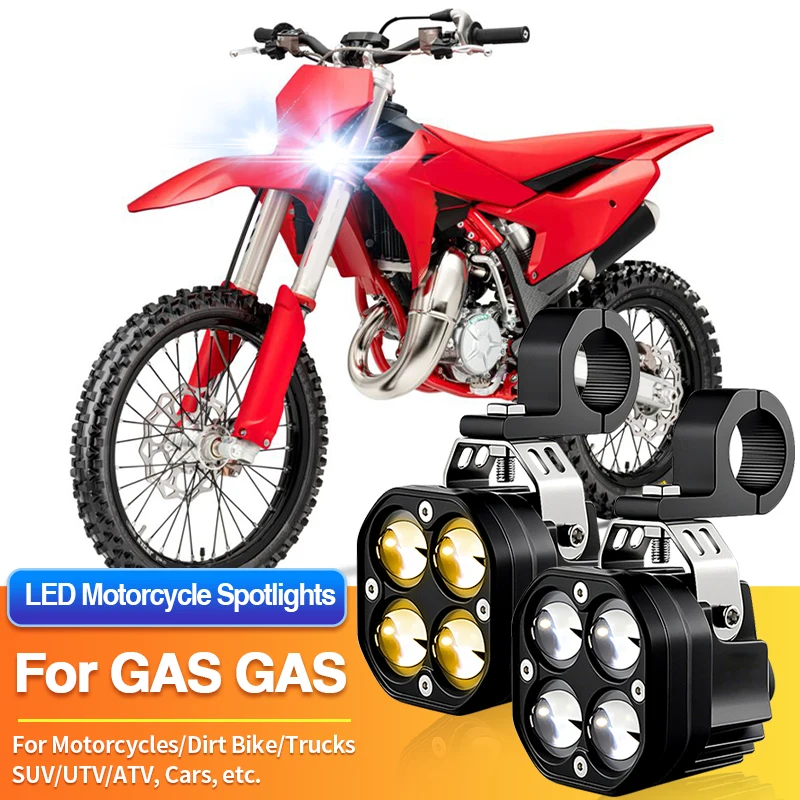 1 Set LED Universal Motorcycles Headlight Dual Color Fog Light UTV ATV for GAS GAS EC250/EC300/EX250 F/EX250/EX300/EX300 TPI