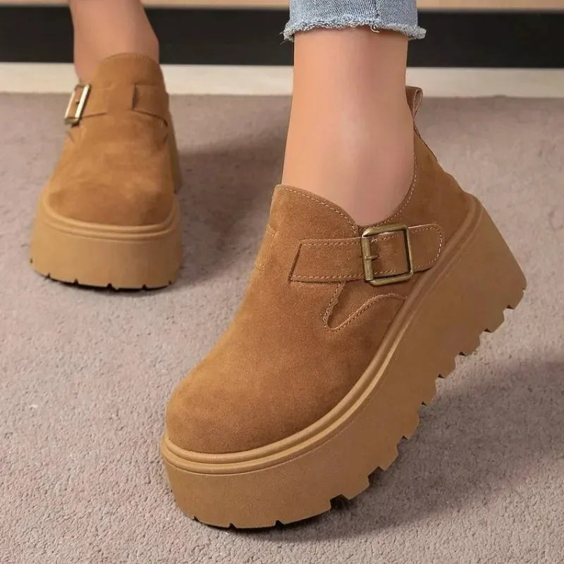

Women's Shoes Retro Suede Casual Shoe Fashion Platform Shoes Designer Womens Shoes Platform Vulcanized Footwear Zapatos De Mujer