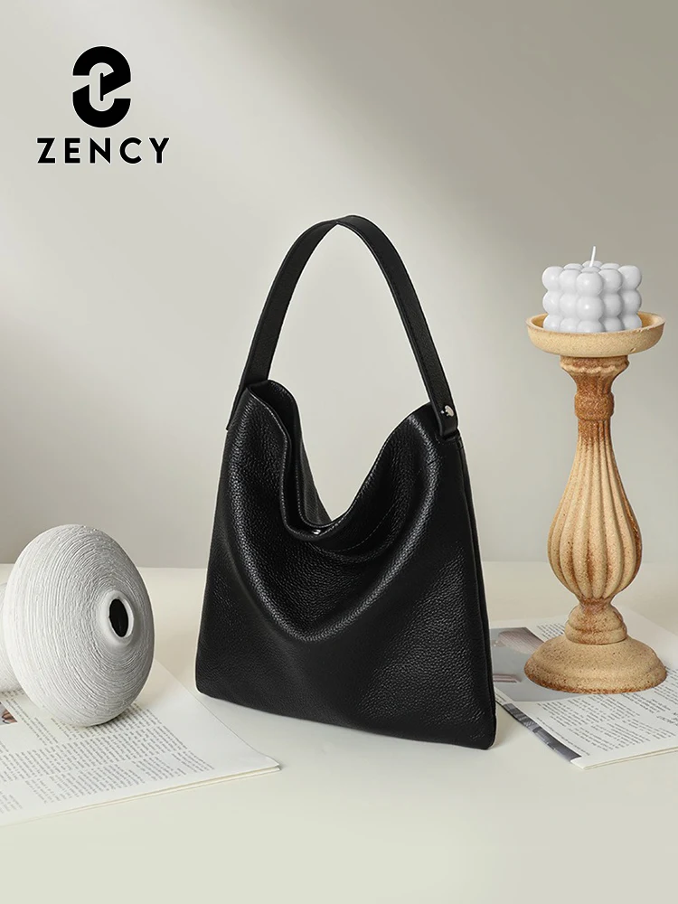 

Женская маленькая сумка-ведро Zency из 100% натуральной кожи, бежевая/черная, через плечо, с регулируемым ремнем